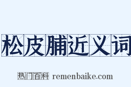 松皮脯近义词是什么意思的图片